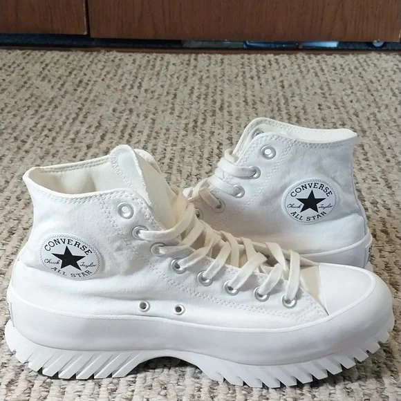CONVERSE CHUCK TAYLOR ALL STAR LUGGED CANVAS 2.0 WHITE HI-TOP SNEAKERS s… - Picture 13 of 17